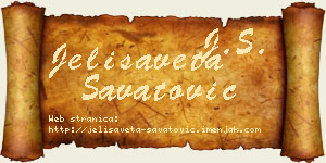 Jelisaveta Savatović vizit kartica